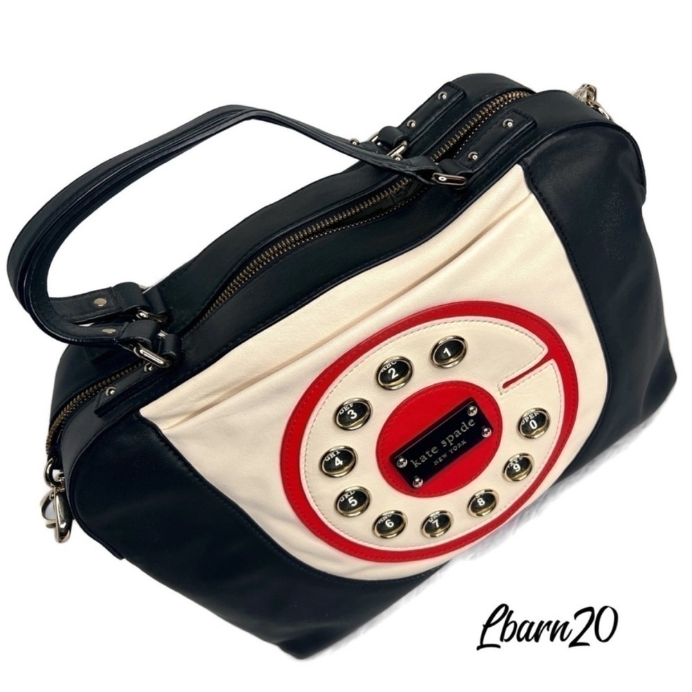 Kate Spade Call Me Chase Telephone Dial Tote Weekender Bag Purse Hayden Novelty - Picture 9 of 15